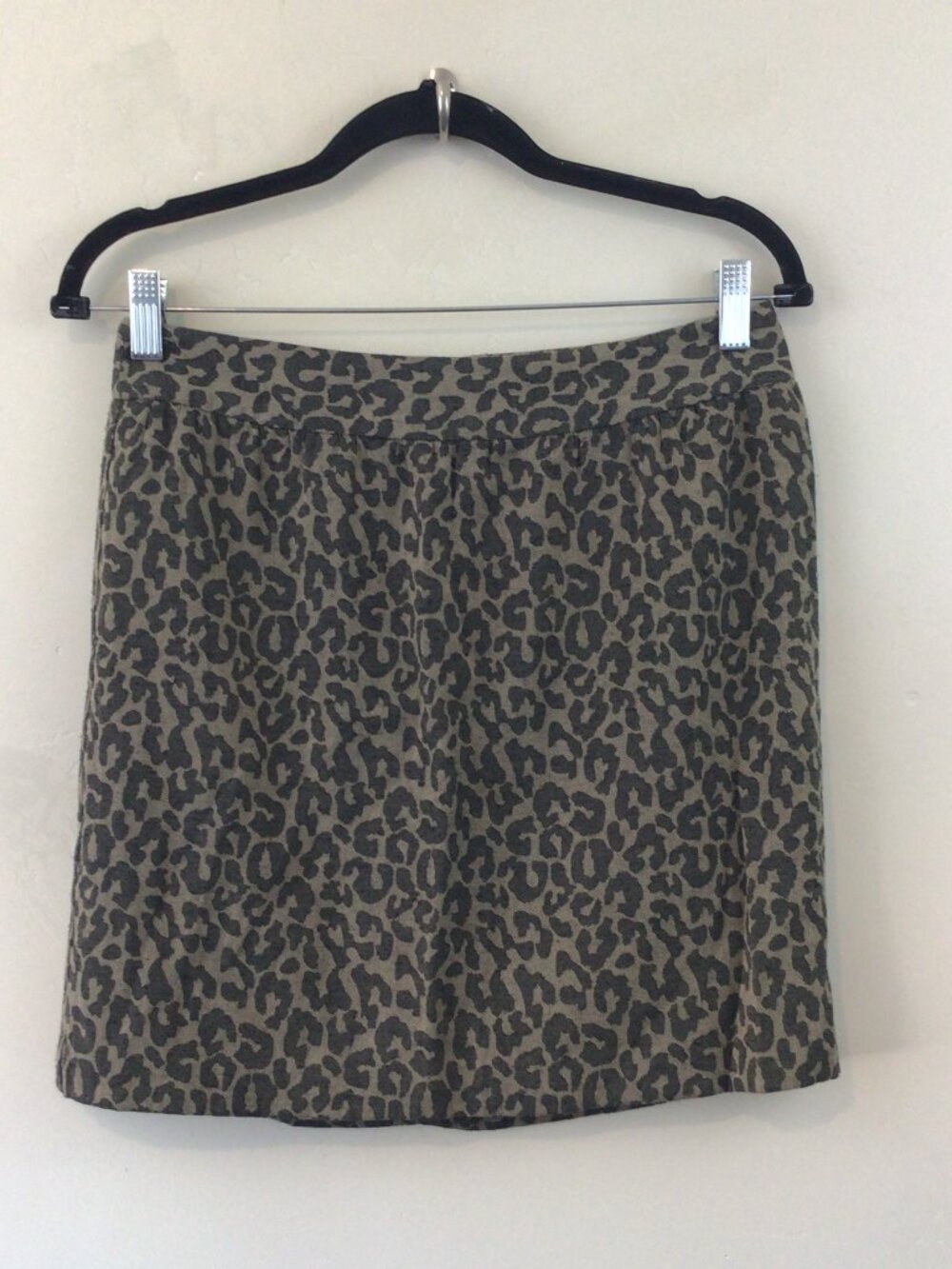 Banana Republic Animal Print Pleated Knee Length Midi Skirt